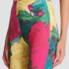 Jersey leggings with roses print