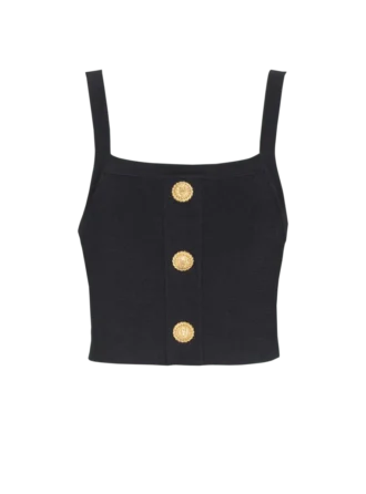 Knit bralette top with buttons Knit bralette top with buttons