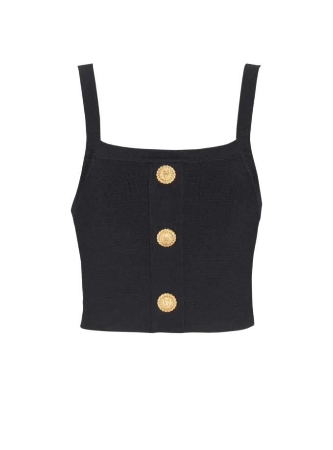 Knit bralette top with buttons Knit bralette top with buttons
