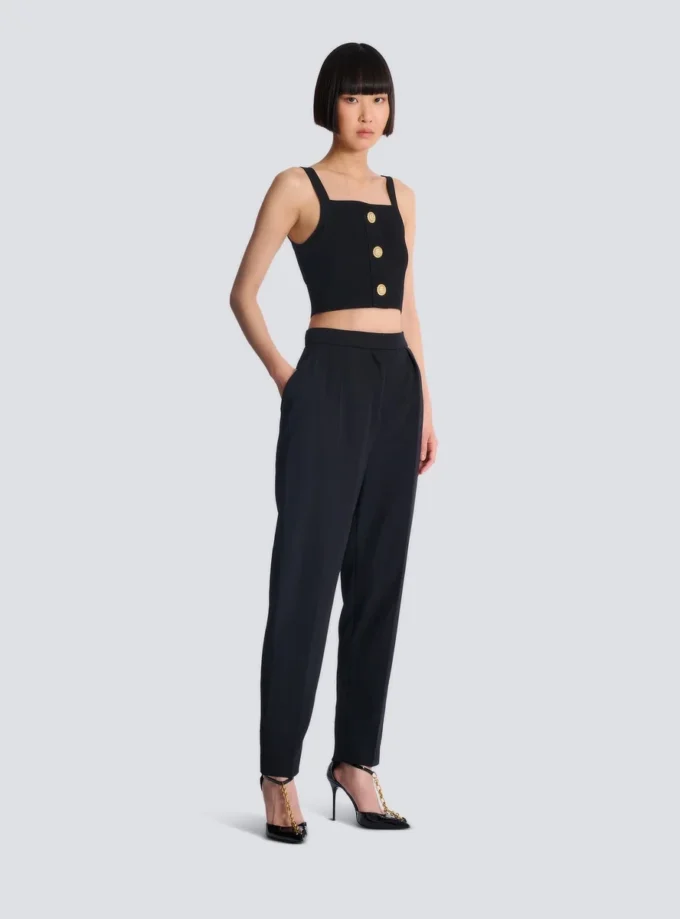 Knit bralette top with buttons Knit bralette top with buttons