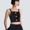 Knit bralette top with buttons Knit bralette top with buttons