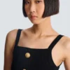 Knit bralette top with buttons Knit bralette top with buttons