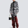 Knit dress with zebra intarsia
