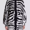 Knit dress with zebra intarsia