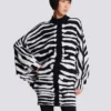 Knit dress with zebra intarsia