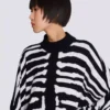 Knit dress with zebra intarsia