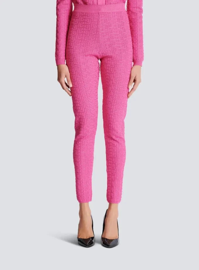 Knit leggings with monogram Knit leggings with monogram