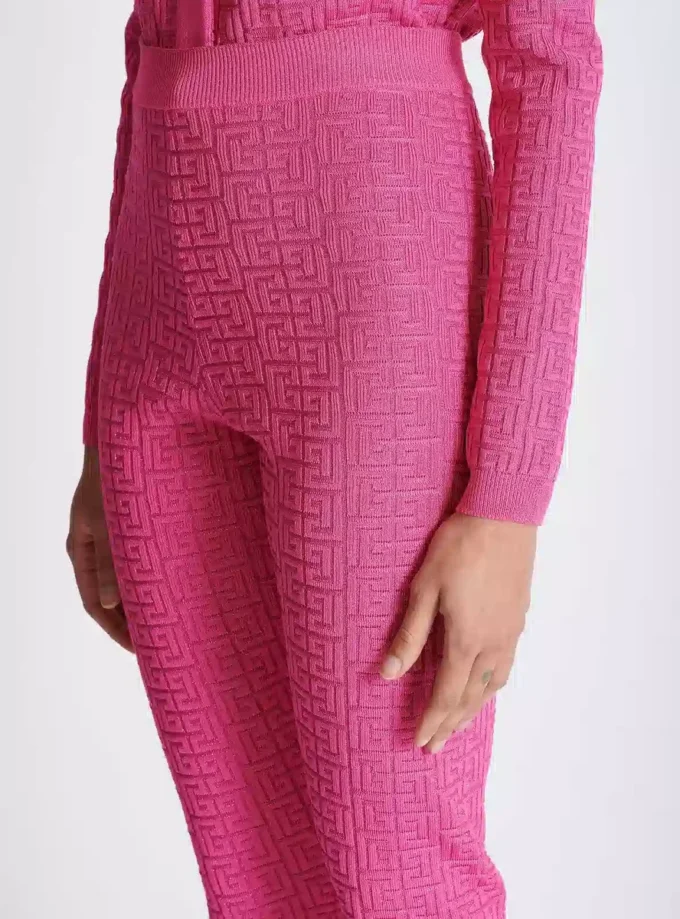 Knit leggings with monogram Knit leggings with monogram