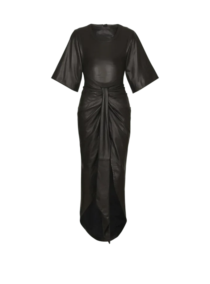 Knotted lambskin leather maxi dress Knotted lambskin leather maxi dress