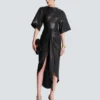 Knotted lambskin leather maxi dress Knotted lambskin leather maxi dress