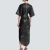 Knotted lambskin leather maxi dress Knotted lambskin leather maxi dress