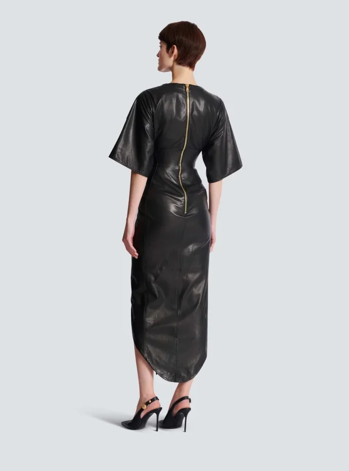 Knotted lambskin leather maxi dress Knotted lambskin leather maxi dress