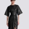 Knotted lambskin leather maxi dress Knotted lambskin leather maxi dress