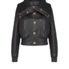 Lambskin and knit bomber jacket Lambskin and knit bomber jacket