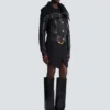 Lambskin and knit bomber jacket Lambskin and knit bomber jacket
