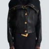 Lambskin and knit bomber jacket Lambskin and knit bomber jacket