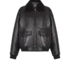 Lambskin aviator bomber jacket