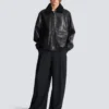 Lambskin aviator bomber jacket