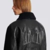Lambskin aviator bomber jacket