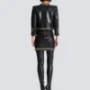 Lambskin edge-to-edge jacket with chain trim Lambskin edge-to-edge jacket with chain trim