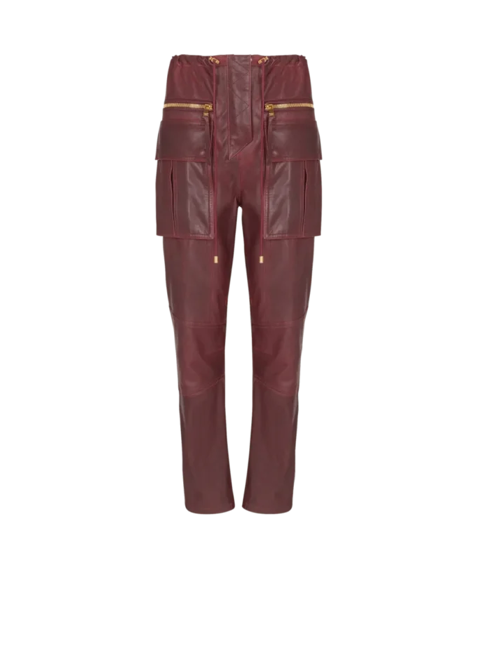 Lambskin leather cargo pants Lambskin leather cargo pants