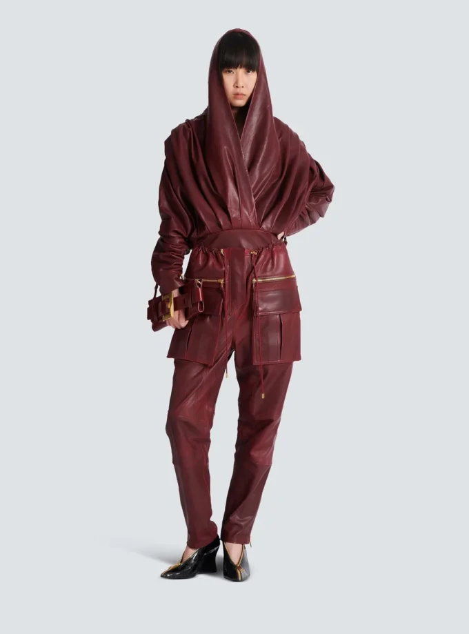 Lambskin leather cargo pants Lambskin leather cargo pants