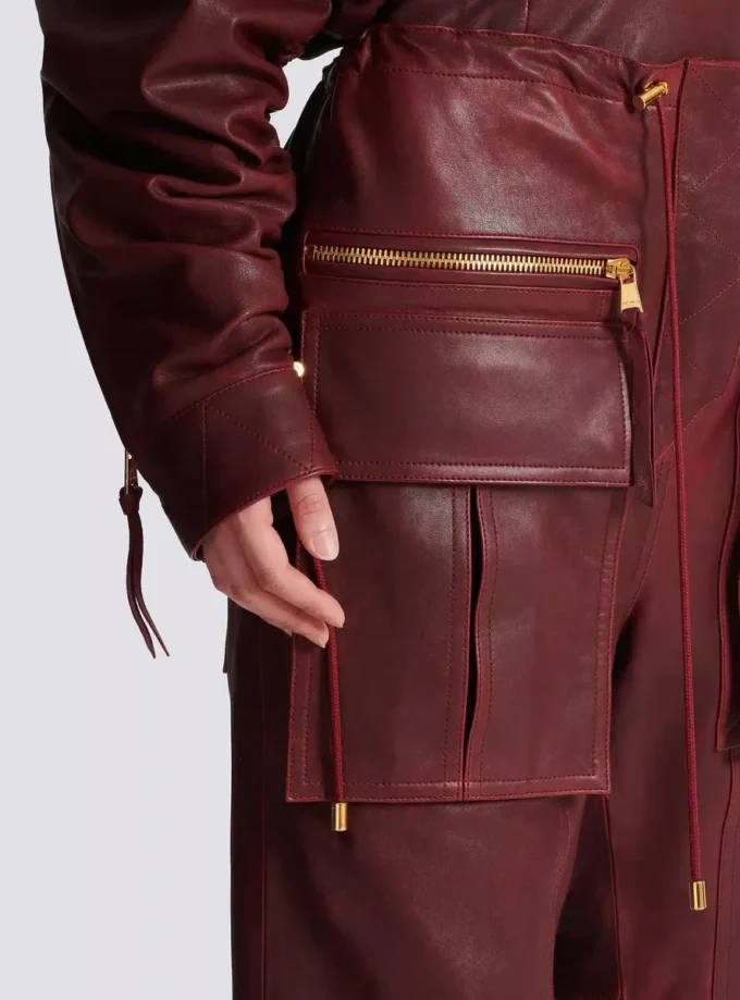 Lambskin leather cargo pants Lambskin leather cargo pants