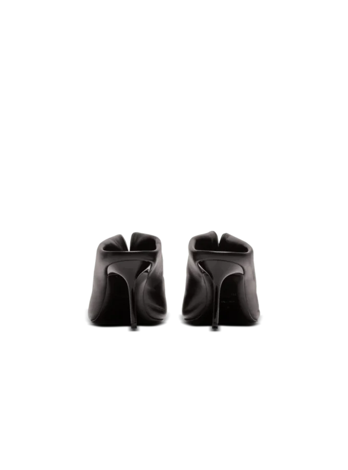 Lambskin leather mules with front piercing