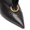 Lambskin leather mules with front piercing