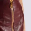 Lambskin leather pencil skirt