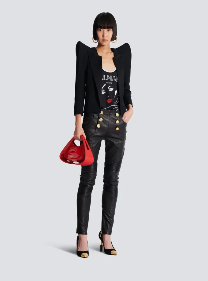 Lambskin slim-fit biker trousers Lambskin slim-fit biker trousers