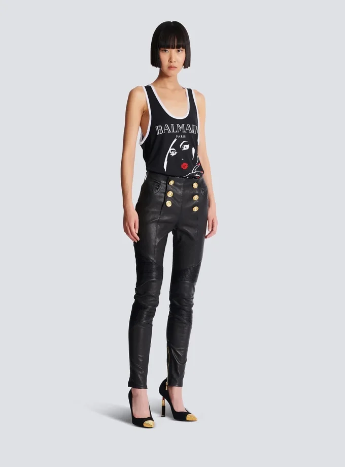 Lambskin slim-fit biker trousers Lambskin slim-fit biker trousers