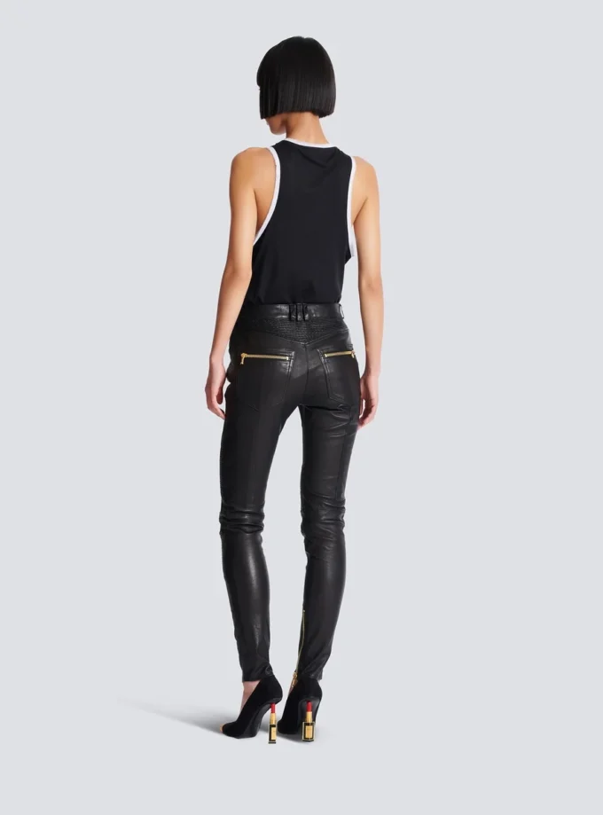 Lambskin slim-fit biker trousers Lambskin slim-fit biker trousers
