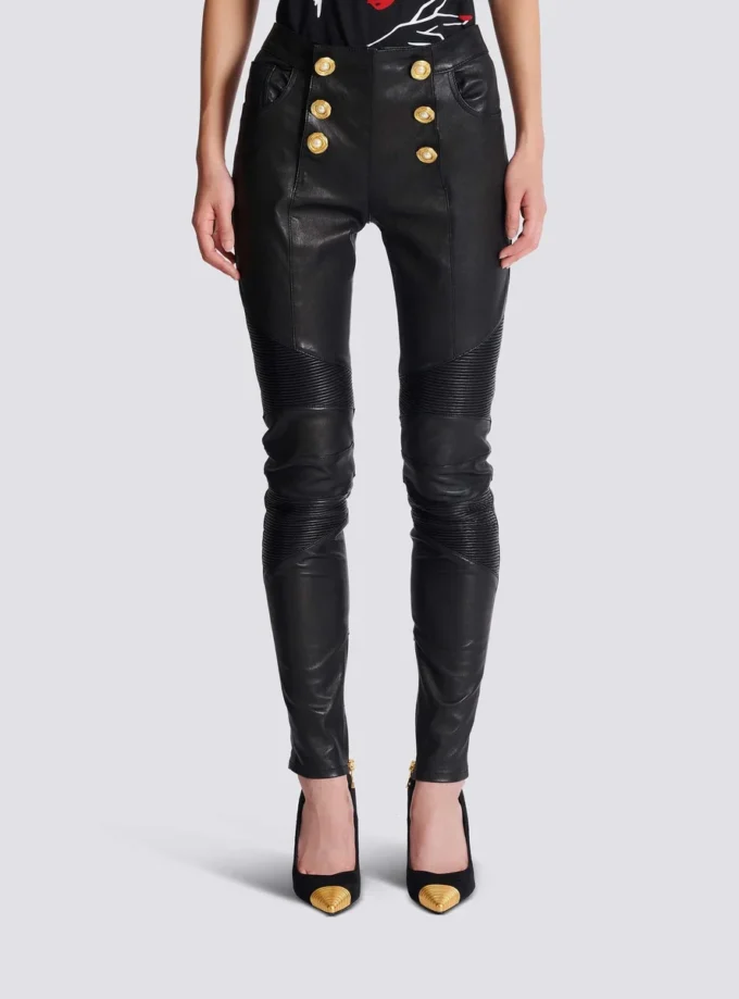 Lambskin slim-fit biker trousers Lambskin slim-fit biker trousers