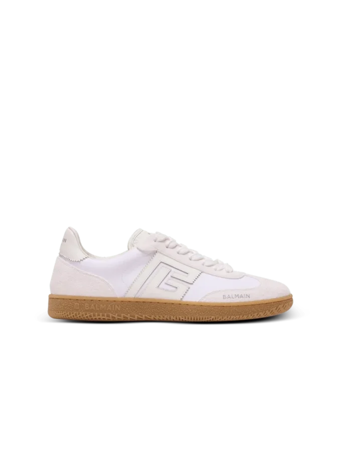 Leather and canvas Balmain Swan trainers Leather and canvas Balmain Swan trainers