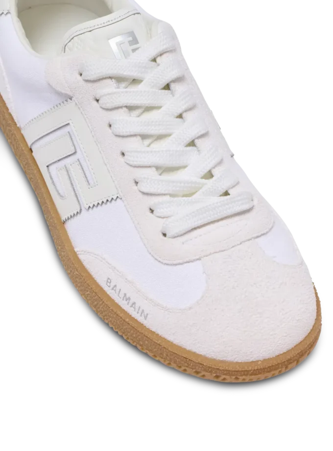 Leather and canvas Balmain Swan trainers Leather and canvas Balmain Swan trainers