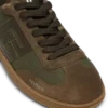 Leather and canvas Balmain Swan trainers