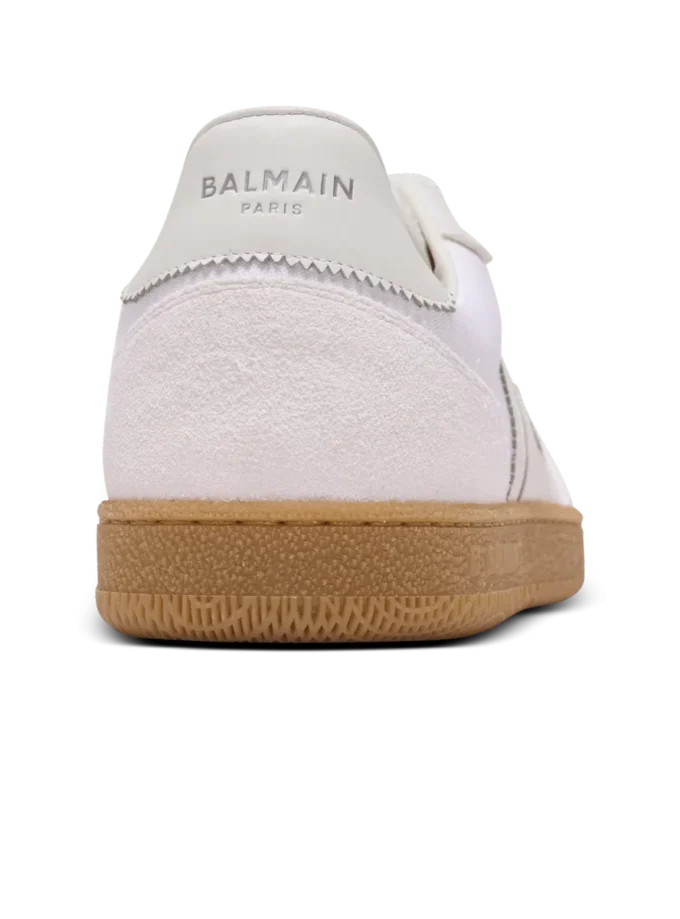 Leather and canvas Balmain Swan trainers Leather and canvas Balmain Swan trainers