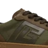 Leather and canvas Balmain Swan trainers