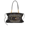 Leather and monogram jacquard Anthem bag Leather and monogram jacquard Anthem bag