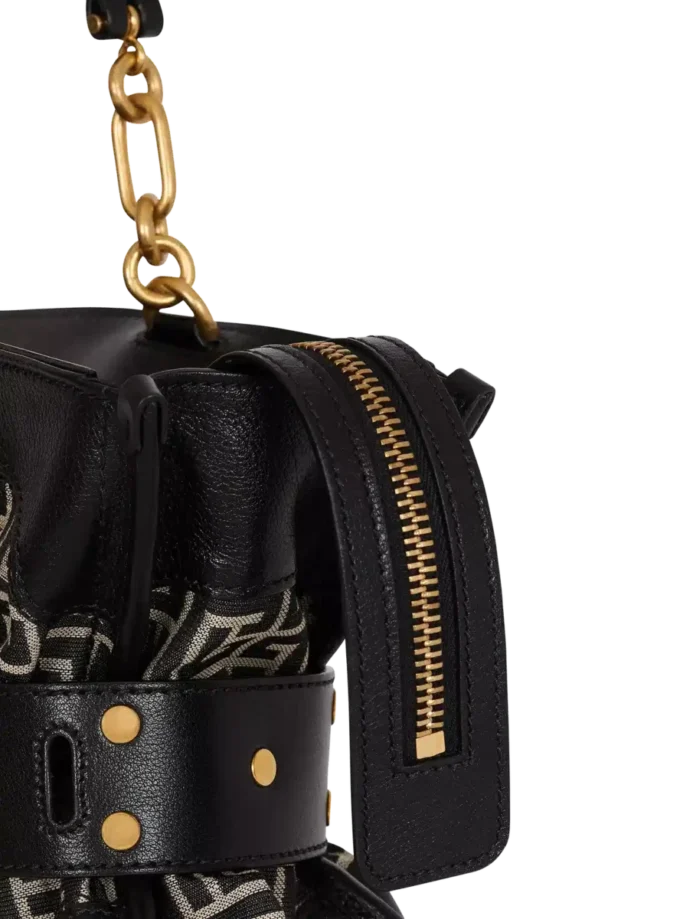 Leather and monogram jacquard Anthem bag Leather and monogram jacquard Anthem bag