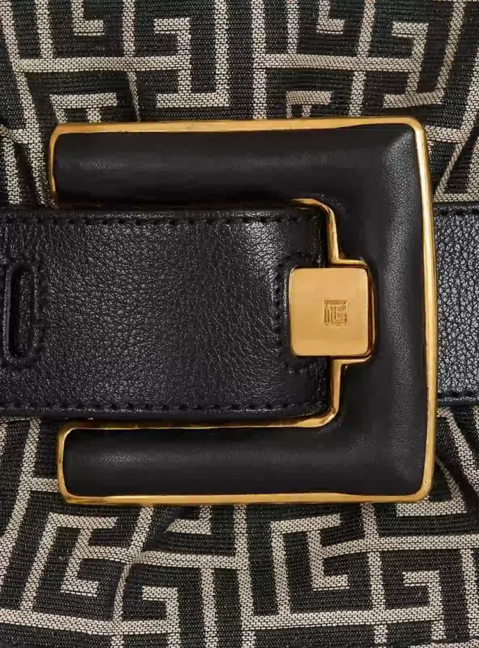 Leather and monogram jacquard Anthem bag Leather and monogram jacquard Anthem bag