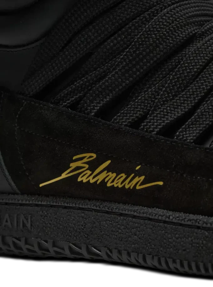 Leather Balmain Swan Mid-Top lace-up trainers Leather Balmain Swan Mid-Top lace-up trainers