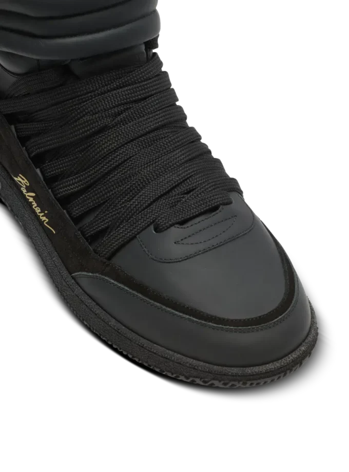 Leather Balmain Swan Mid-Top lace-up trainers Leather Balmain Swan Mid-Top lace-up trainers