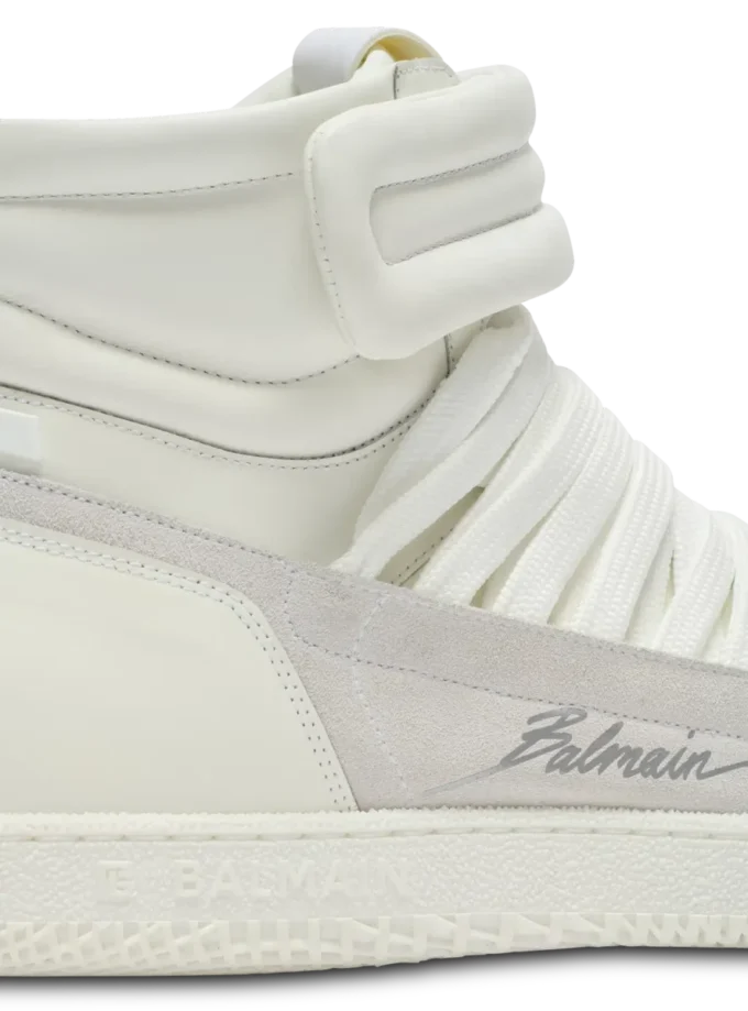 Leather Balmain Swan Mid-Top lace-up trainers Leather Balmain Swan Mid-Top lace-up trainers