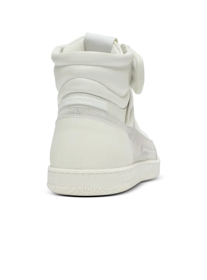 Leather Balmain Swan Mid-Top lace-up trainers Leather Balmain Swan Mid-Top lace-up trainers