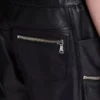 Leather cargo Bermuda shorts