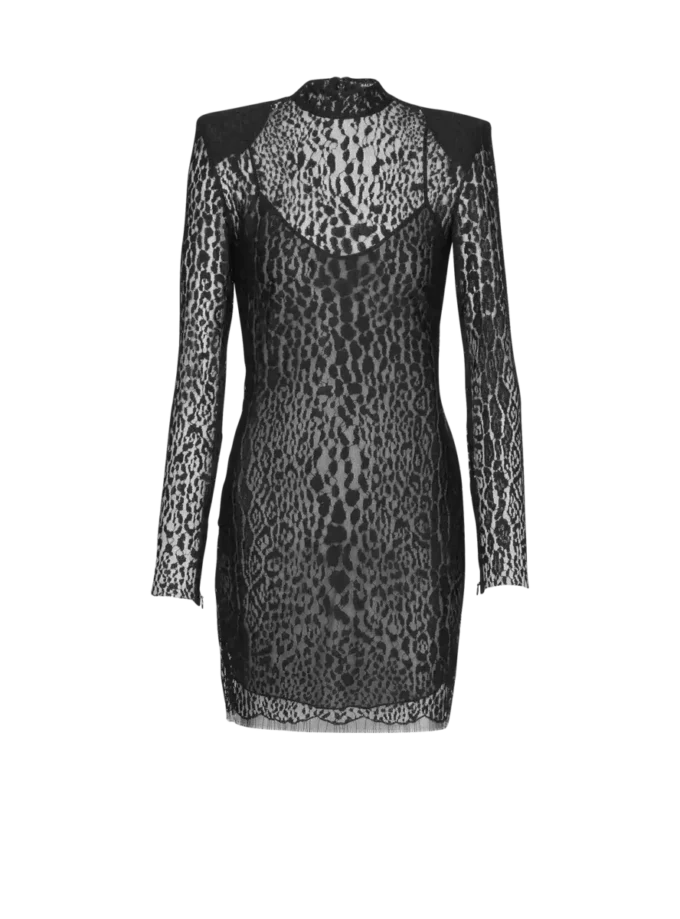 Leopard pattern lace bodycon dress Leopard pattern lace bodycon dress