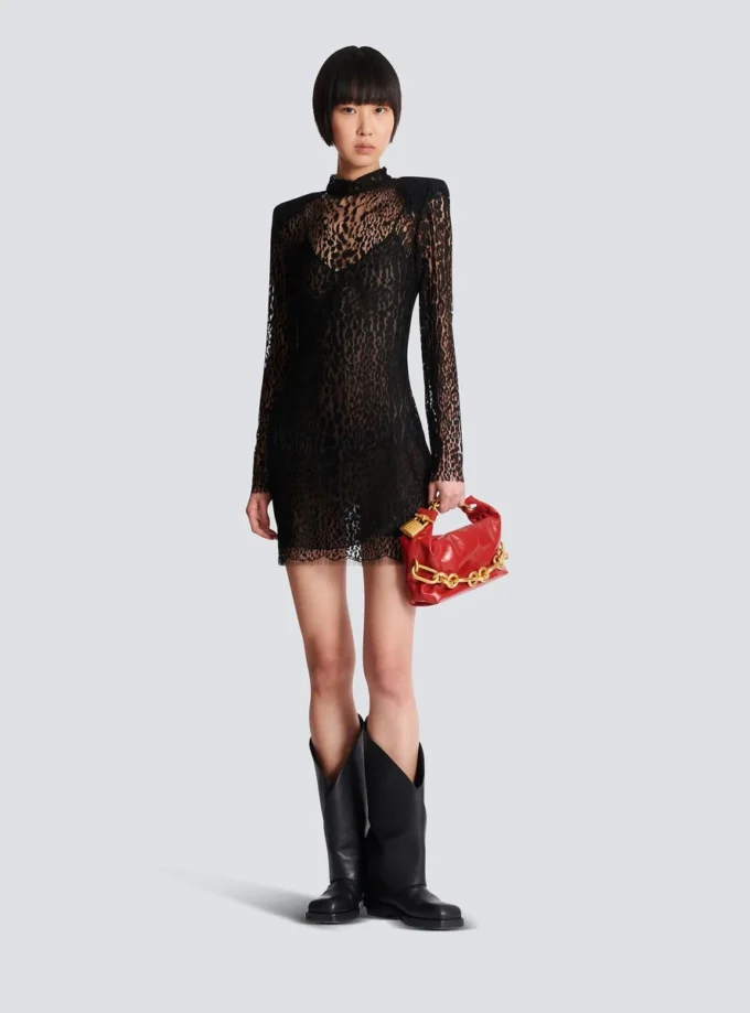 Leopard pattern lace bodycon dress Leopard pattern lace bodycon dress