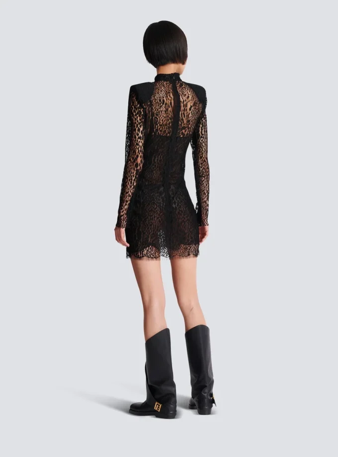 Leopard pattern lace bodycon dress Leopard pattern lace bodycon dress